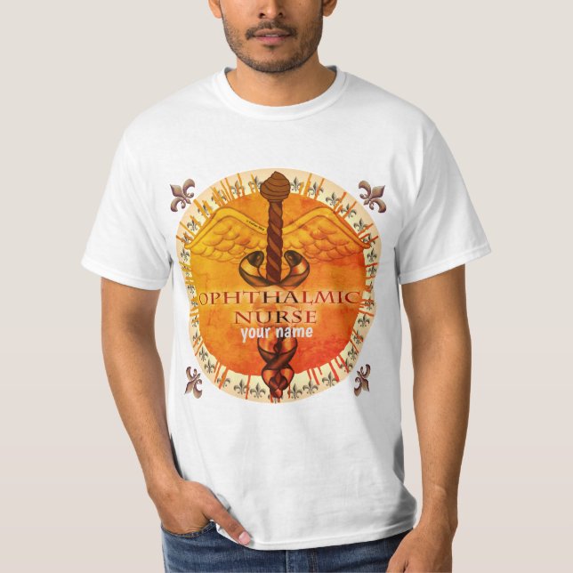 Camiseta Enfermeiro Oftálmico Caduceus (Frente)
