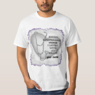 Camiseta Enfermeiro Oftálmico do Coração das cinzas