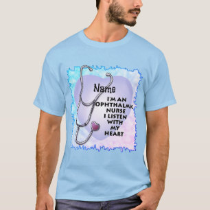 Camiseta Enfermeiro Oftálmico Estetoscópio Enfermagens card