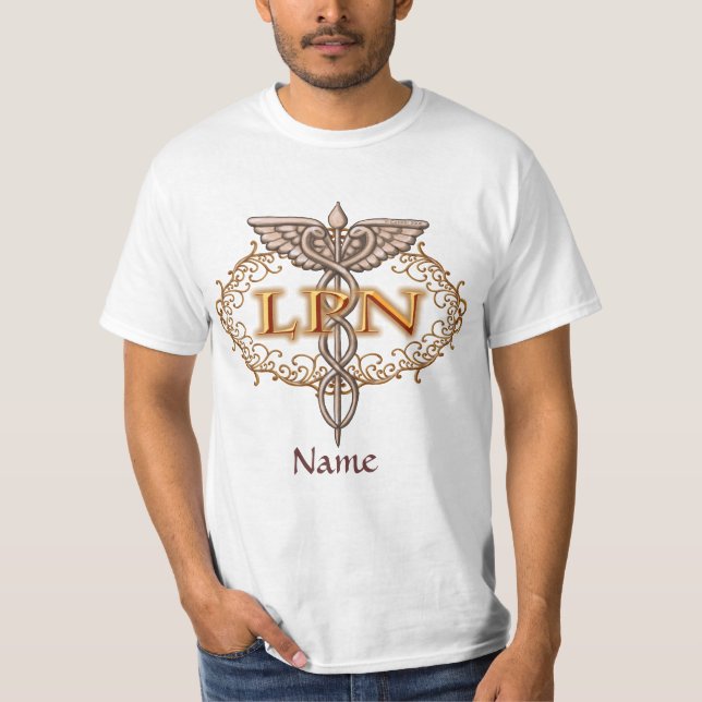 Camiseta Enfermeiro Oval Caduceus LPN (Frente)