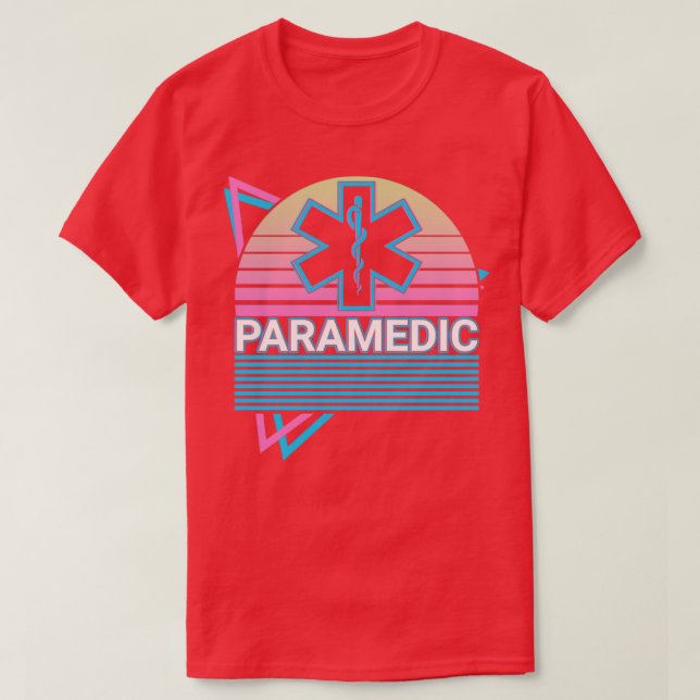 Camiseta Enfermeiro paramédico EMS EMT Lifesaver Presente R (Frente do Design)