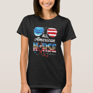 Camiseta Enfermeiro Pediátrico Americano 4 de julho
