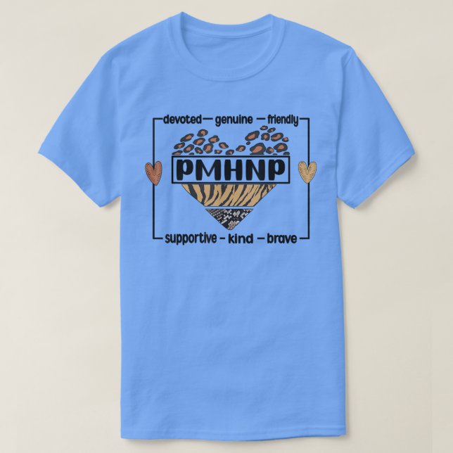 Camiseta Enfermeiro PMHNP Psiquiátrico para a Saúde Mental (Frente do Design)
