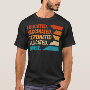 Camiseta Enfermeiro Presente Vacinado Dedicado Vacinado Edu