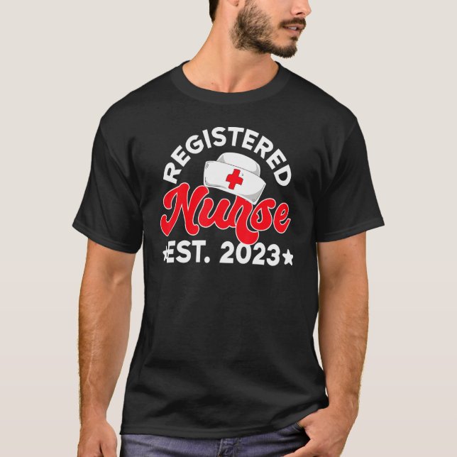 Camiseta Enfermeiro Registrado Est 2023 Rn Nursing School G (Frente)