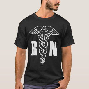 Camiseta Enfermeiro Rn Caduceus Símbolo Médico Enfermeiro (