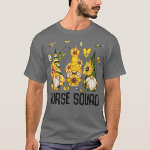 Camiseta Enfermeiro Sunflower Gnome Squad Healthcare Worker