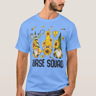 Camiseta Enfermeiro Sunflower Gnome Squad Healthcare Worker