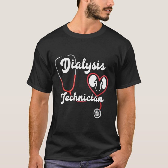 Camiseta Enfermeiro Técnico de Diálise Rins Nefrologia (Frente)