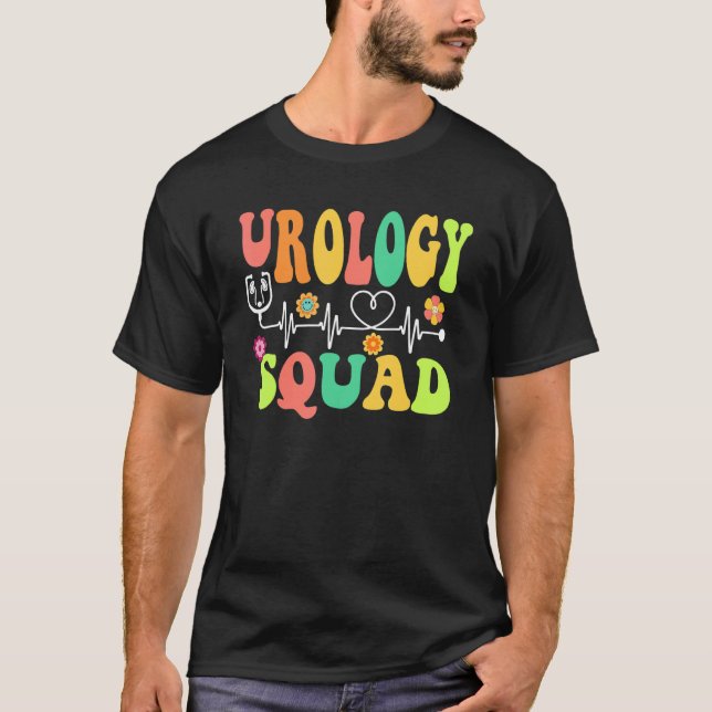 Camiseta Enfermeiro Urologista Cute Urologista Groovy Squad (Frente)
