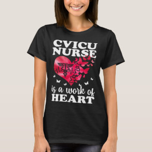 Camiseta Enfermeiros CVICU Trabalho Cardiovascular Intensiv