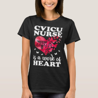 Camiseta Enfermeiros CVICU Trabalho Cardiovascular Intensiv
