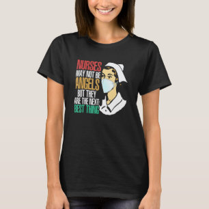 Camiseta Enfermeiros Não Anjos A Próxima Melhor Coisa CNA E