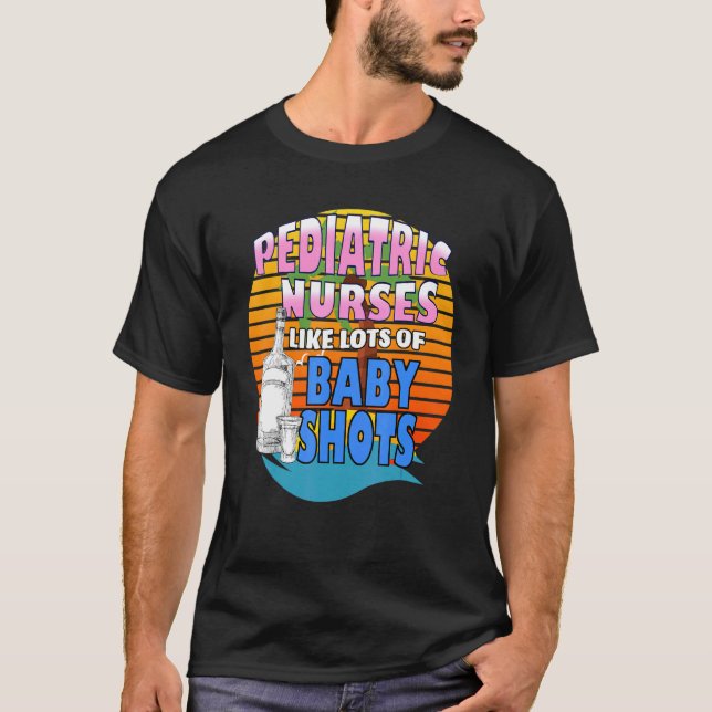Camiseta Enfermeiros Pediátricos Como Muitos Bebês Hospital (Frente)