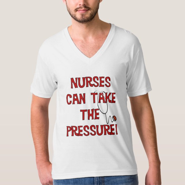 Camiseta Enfermeiros Podem Assumir Pressão (Frente)