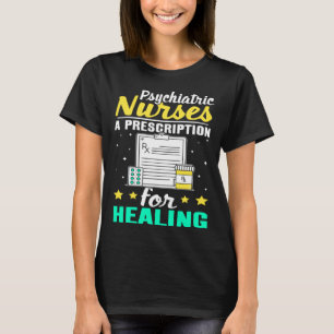 Camiseta Enfermeiros Psiquiátricos Receita para Curar
