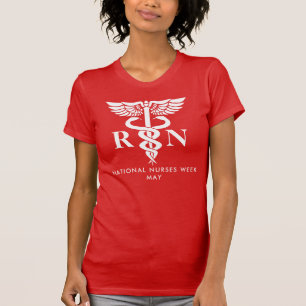 Camiseta Enfermeiros Semana/Dia, branco caducius RN