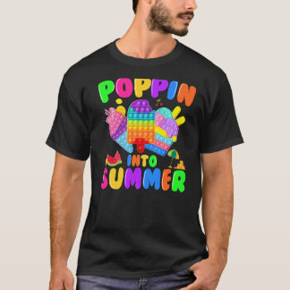 Camiseta Enfiar Na Pop De Verão No Dia Passado Do Ensino Es