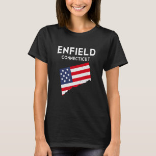 Camiseta Enfield Connecticut EUA State America Viagem Conne
