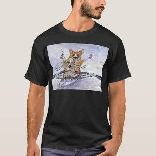 Camiseta Enfileiramento do cão do Corgi de Galês
