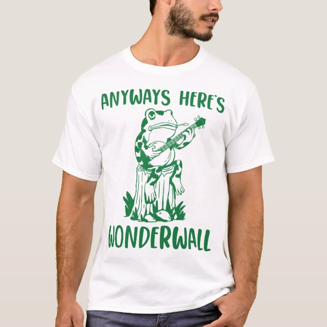 Camiseta Enfim, aqui está o Sapo Engraçado Wonderwall (Frente)