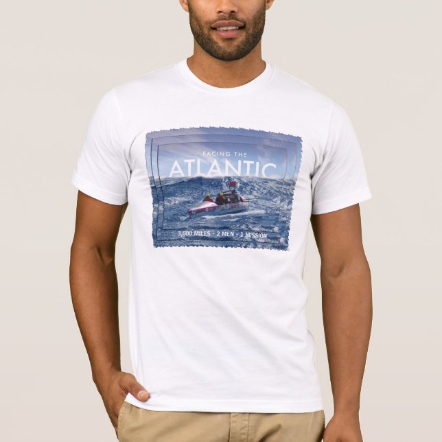 Camiseta Enfrentando Atlantic-3,000 as milhas - missão de 2 (Frente)