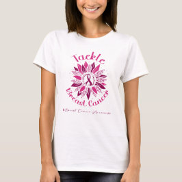 Camiseta Enfrentar a Fita Rosa Conscientização sobre o Cânc