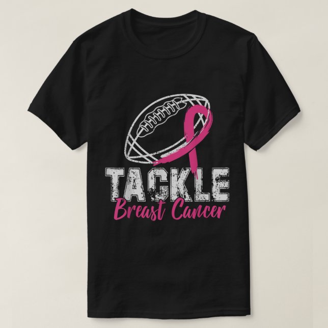 Camiseta Enfrentar o Cancer da mama Sensibilizar o Surv de  (Frente do Design)