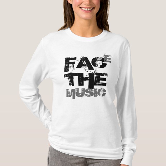 Camiseta Enfrente a música (o T das senhoras) (Frente)