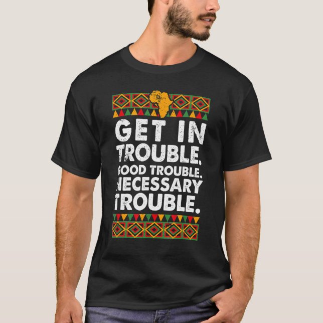 Camiseta Enfrentem os problemas necessários e orgulhosos Me (Frente)