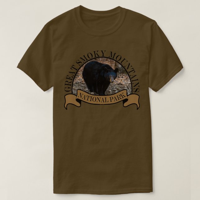 Camiseta Enfumaçado Mountain National Park Cades Cove Black (Frente do Design)