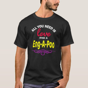 Camiseta Eng Poo Dog Love Poodle English Toy Spaniel