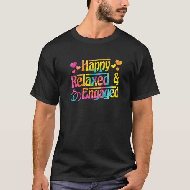 Camiseta Enga de Casal de Fidelidade da Fiancée feliz e rea (Frente)