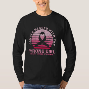 Camiseta Enganada Com A Consciência Errada Do Cancer Da Ma