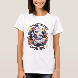 Camiseta Enganando meus problemas, Design de Fantasmas Engr