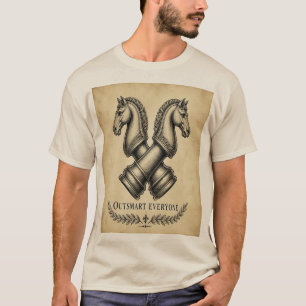 Camiseta Engane Todos Cavalos de Xadrez Vintage