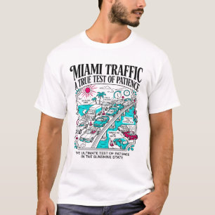 Camiseta Engarrafamento no trânsito de Miami sob o sol quen