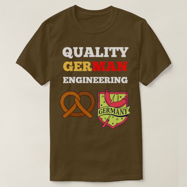 Camiseta Engenharia alemã de qualidade (Frente do Design)