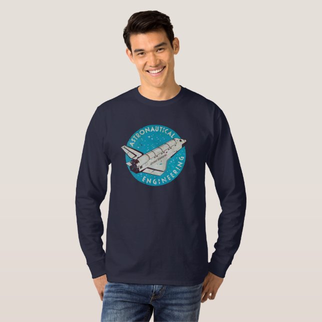 Camiseta Engenharia Astronáutica V01 (Frente Completa)