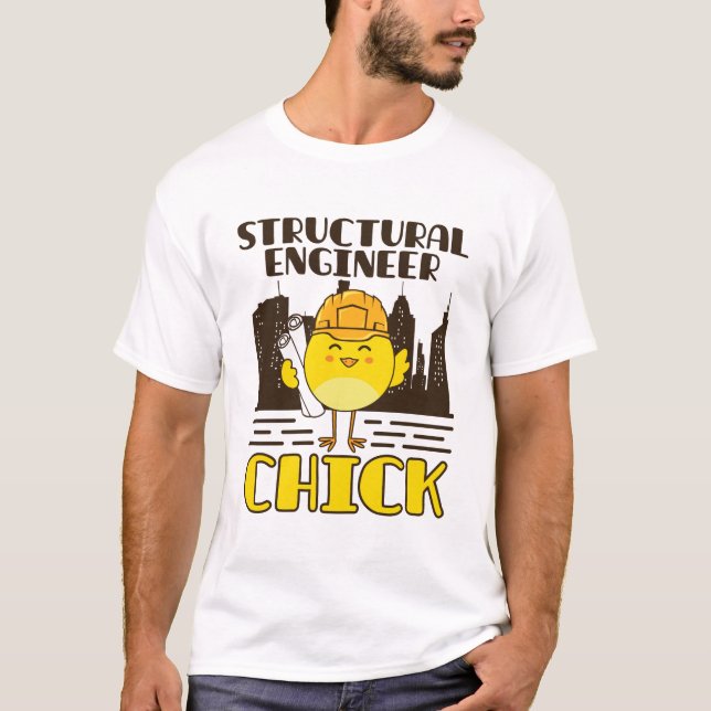 Camiseta Engenharia Civil do Pintinho Estrutural (Frente)