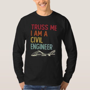 Camiseta Engenharia de Construção Treliça Eu Sou um Engenhe