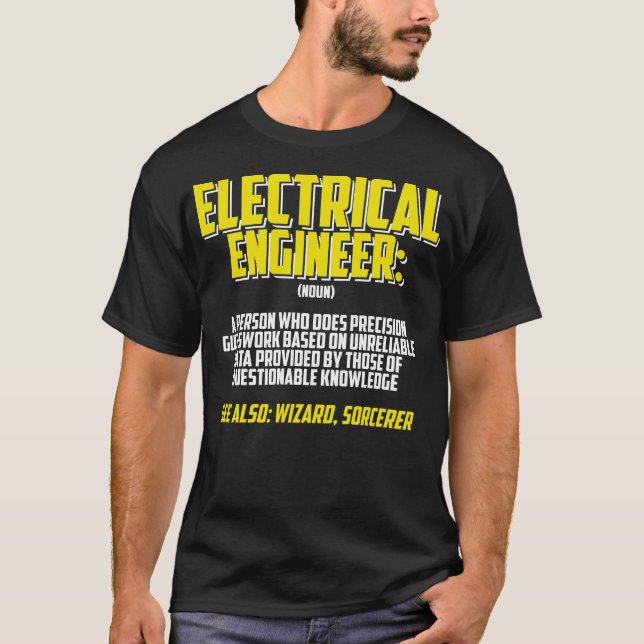 Camiseta Engenharia de Definição de Engenheiros Elétricos (Frente)