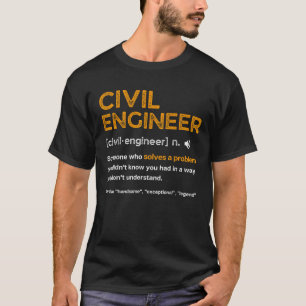 Camiseta Engenharia de Definição Funny Engenheiro Civil T S