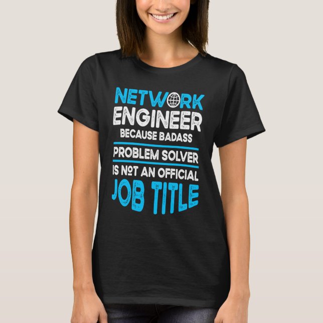 Camiseta Engenharia de Rede de Computadores Engenheiro de R (Frente)