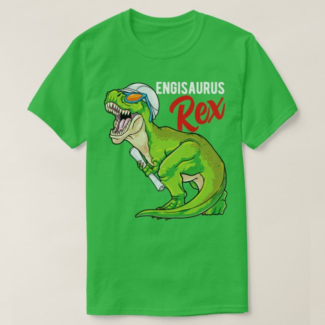 Camiseta Engenharia de Rex do Engenheiro Engisaurus Rex (Frente do Design)