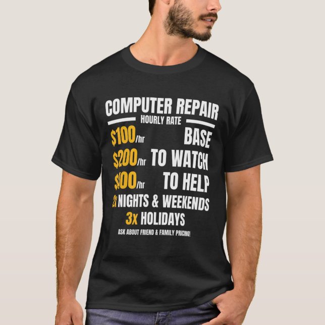 Camiseta Engenharia de Software para Taxas de Reparo de Com (Frente)