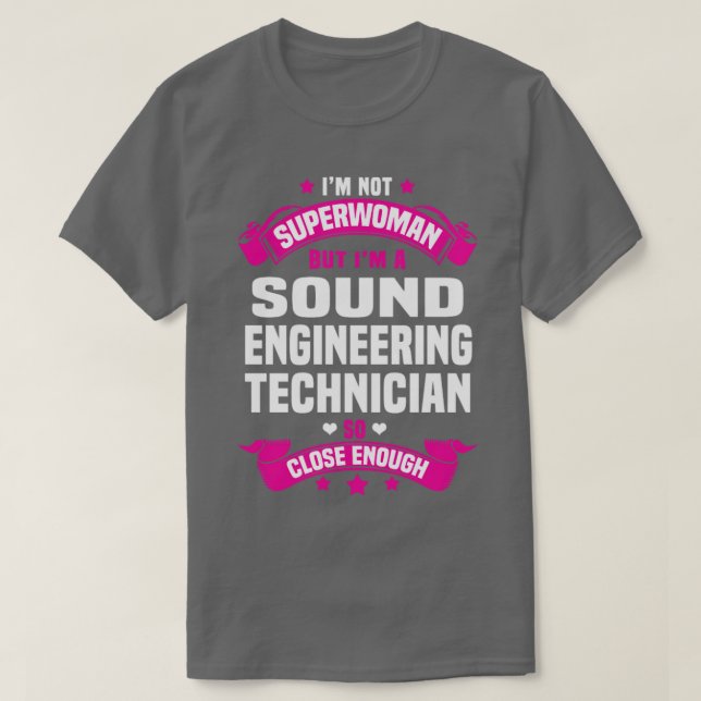 Camiseta Engenharia de som — echnician 2 (Frente do Design)