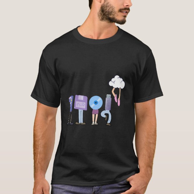 Camiseta Engenharia em nuvem de computador - Programador en (Frente)