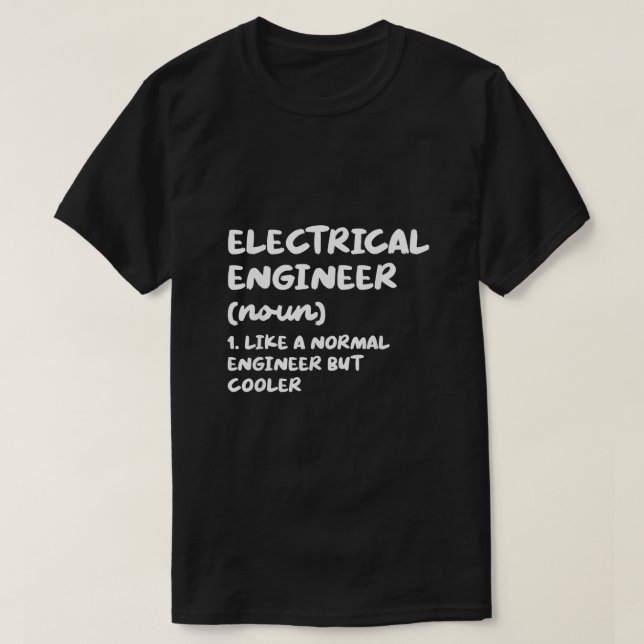 Camiseta Engenharia Engraçada De Definição De Engenheiro El (Frente do Design)