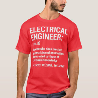 Camiseta Engenharia Funny de Definição de Engenheiro Elétri
